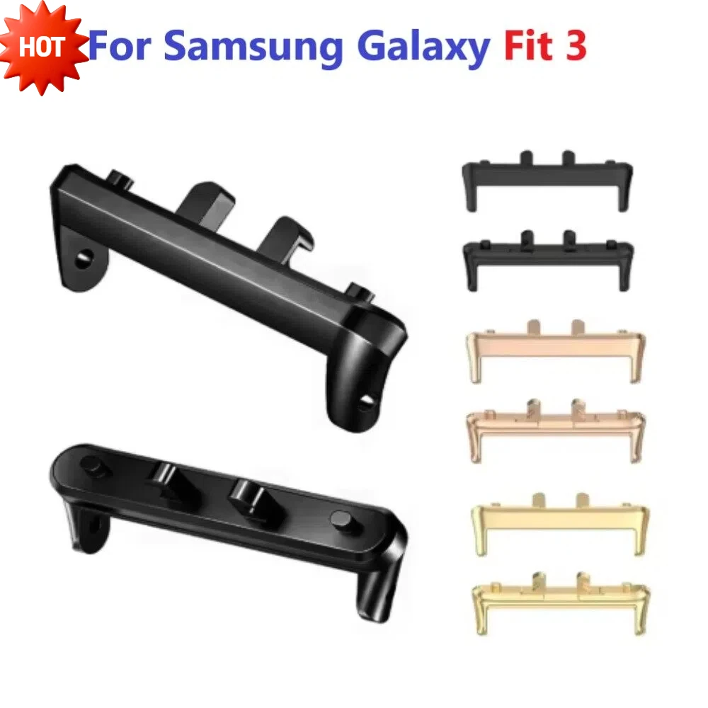 

1pair Stainless Connector for Samsung Galaxy Fit 3 Connector Strap Watchband Adapter for Samsung Galaxy Fit 3 18mm 14mm Width