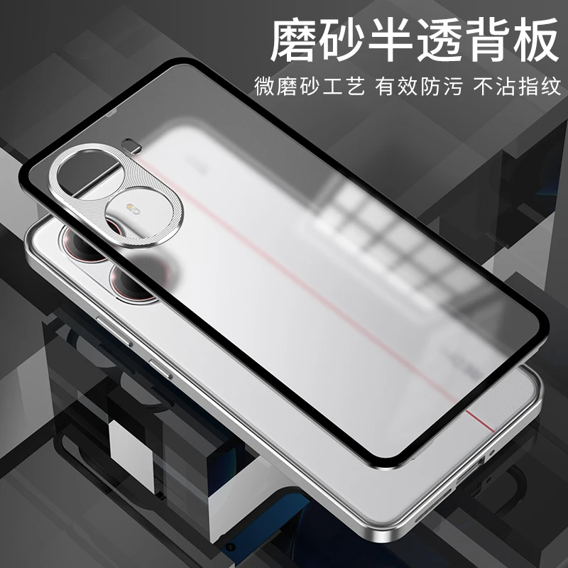 Untuk Redmi Turbo 4 pro Casing Logam Aluminium Aloi Bingkai Bumper Matte Akrilik PC Keras Penutup Belakang Ponsel Tahan Guncangan Dapat Dilepas