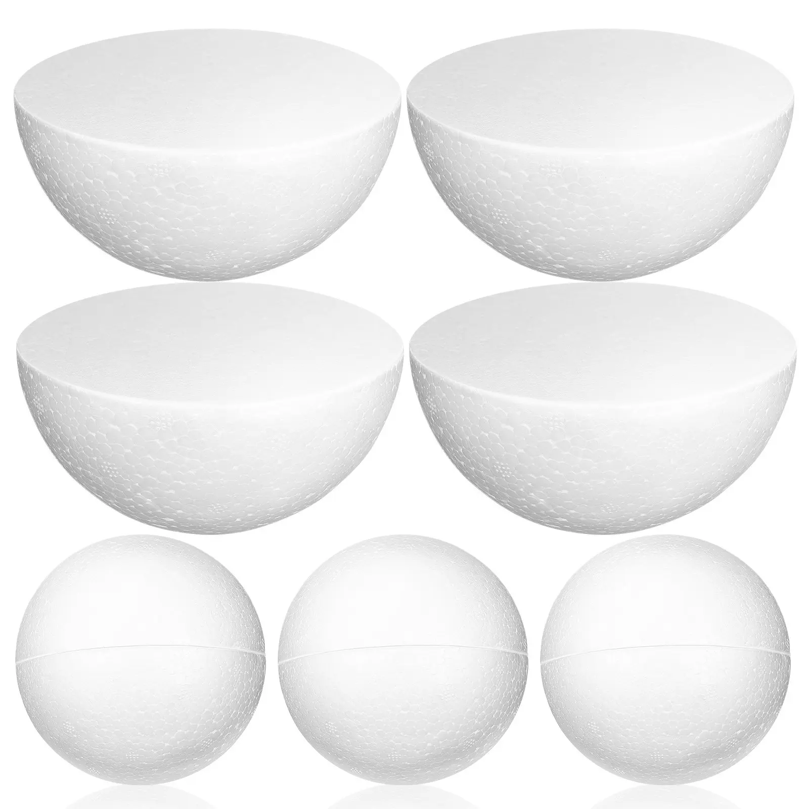 

10Pcs Blank Foam Hemisphere for DIY Crafts Unfinished Craft Foam Half Balls Light Easy to Paint Cut Glue Decorate Christmas