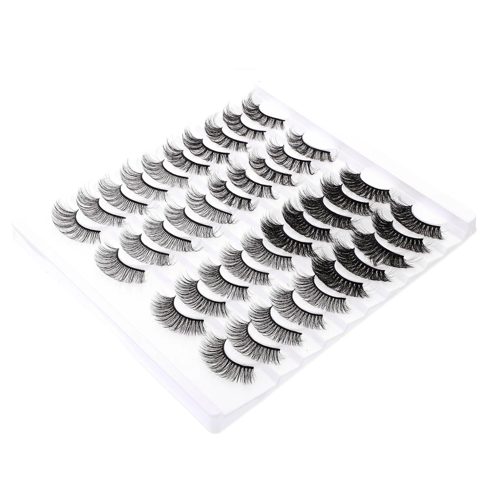 

20 Pairs Natural 3D Effect Long Wear Comfortable Girl Makeup Beauty Daily Girl Makeup Eyelashes 3D False Eyelashes Use