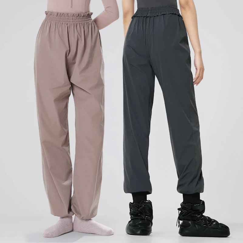 

Женские балетные повседневные брюки, спортивные спортивные штаны для бега, легкие нейлоновые брюки для девочек-подростков, легкие интенсивные брюки для танцев