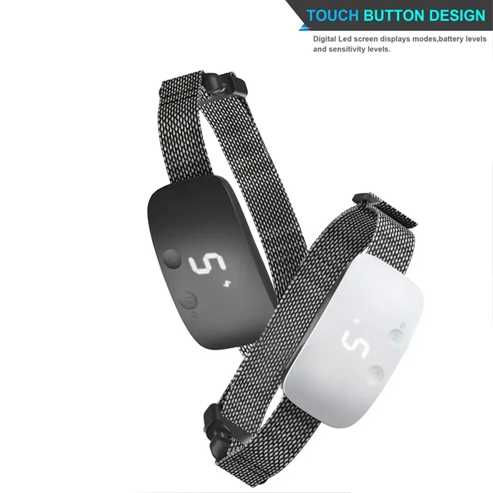 

1pc Dog Training Collar Automatic Bark Stopper Touch Button IP67 Waterproof Electric Training Device With Sound/Vibration/Shock