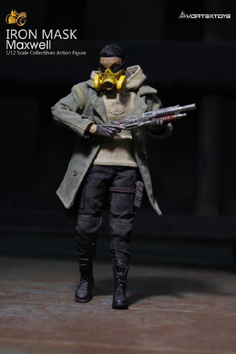 

VortexToys V00010 1/12 Men Soldier Iron Mask Maxwell Military Combat Dolls Full Set 6'' Action Figure Body Best Collectible Toys