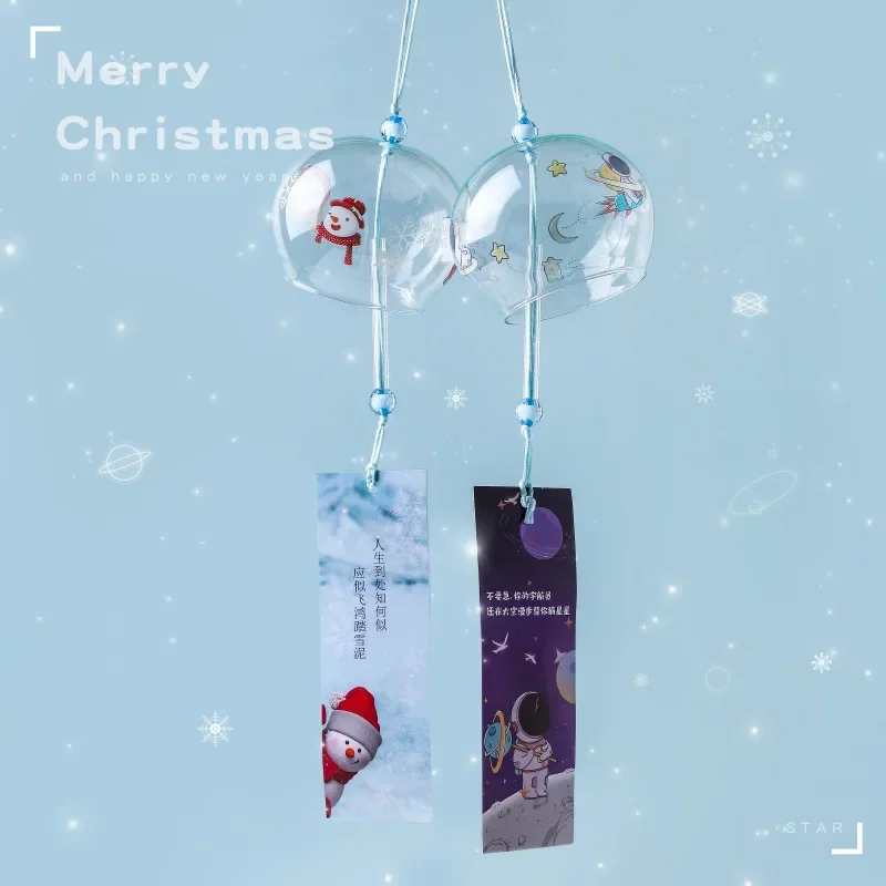 1PC Wind Bell Japan Wind Chimes Handmade Glass Furin Spa Kitchen Office Decor japanese room decor For Home Decoration Party