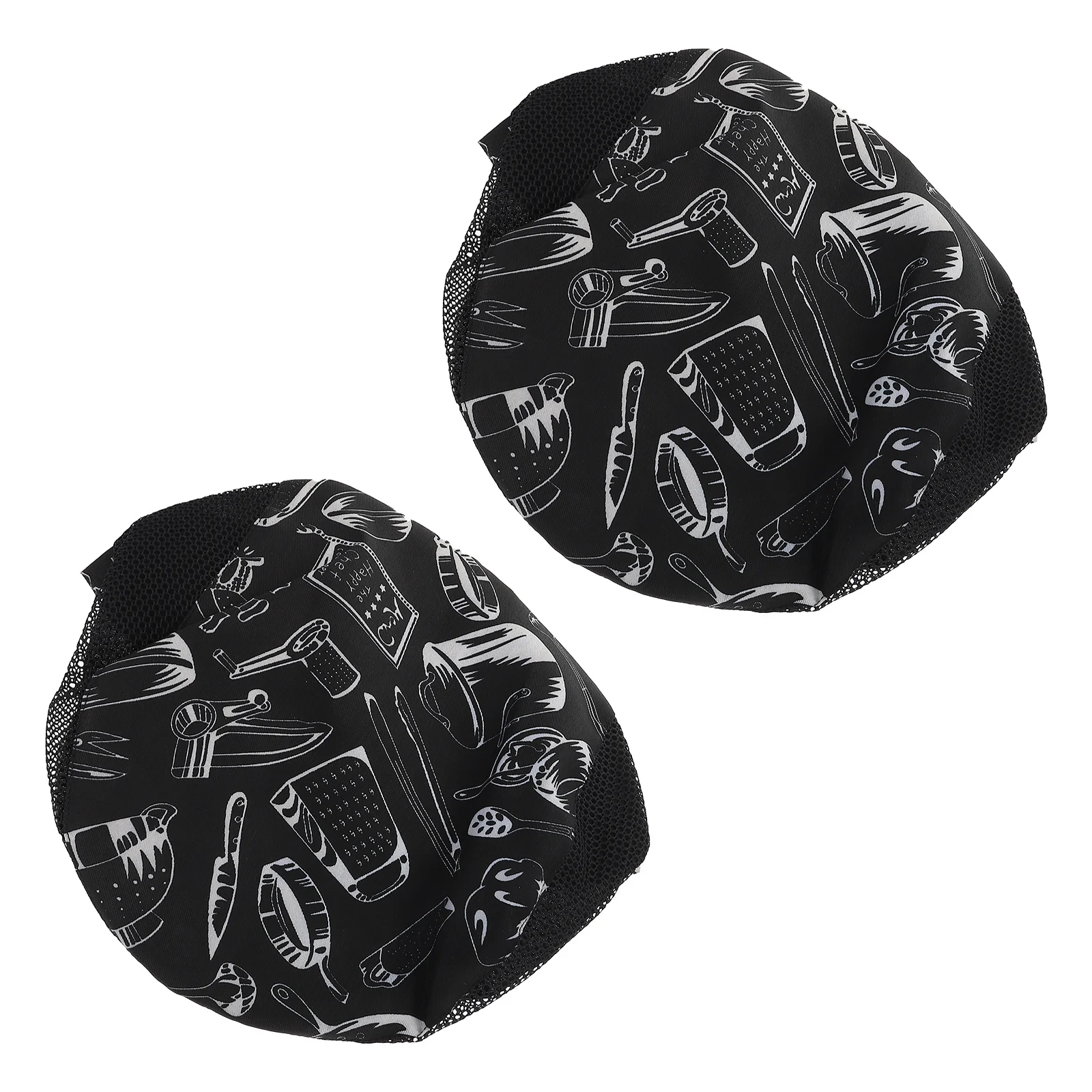 Béret de Chef en coton respirant, 2 pièces, chapeaux de cuisine résistants à l'usure pour les serveurs de Chef, chapeaux de cuisinier