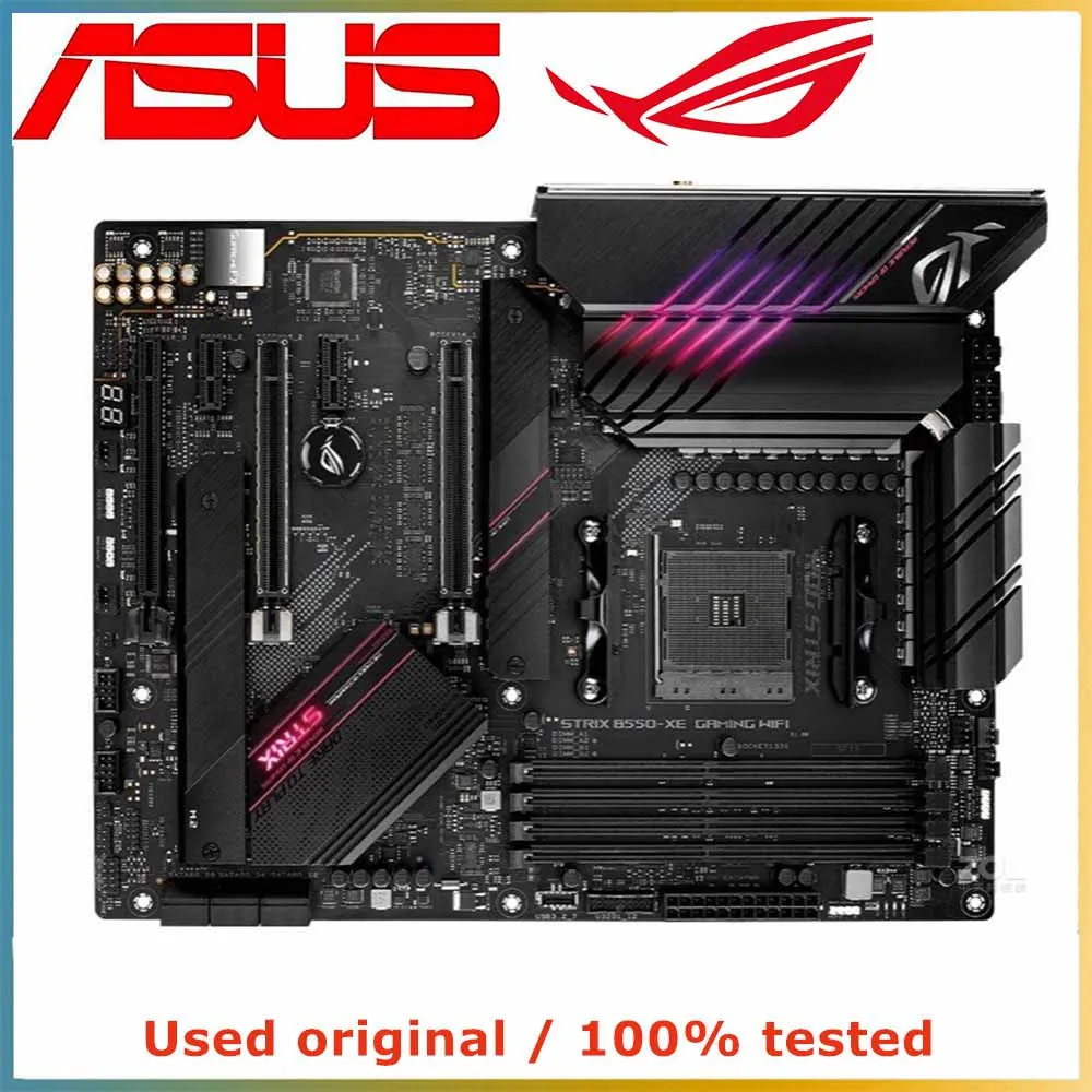 For ASUS ROG STRIX B550-XE GAMING WIFI Motherboard Socket AM4 M.2 B550 Mainboard 128GB HDMI 100% Tested Fully Work