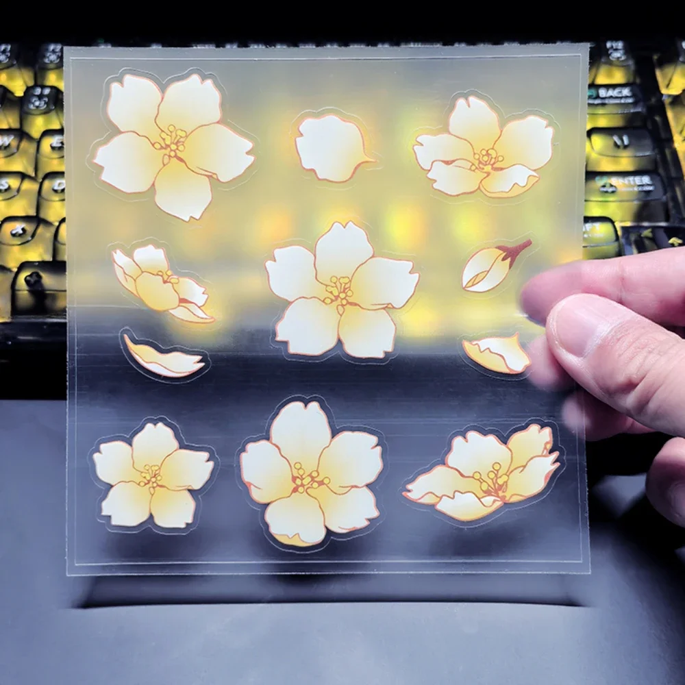11PCS JDM Sakura Road Bicycle Frame Stickers Top Tube Waterproof Flower DIY Decoration Accessories Bike Durable Vinyl Decals