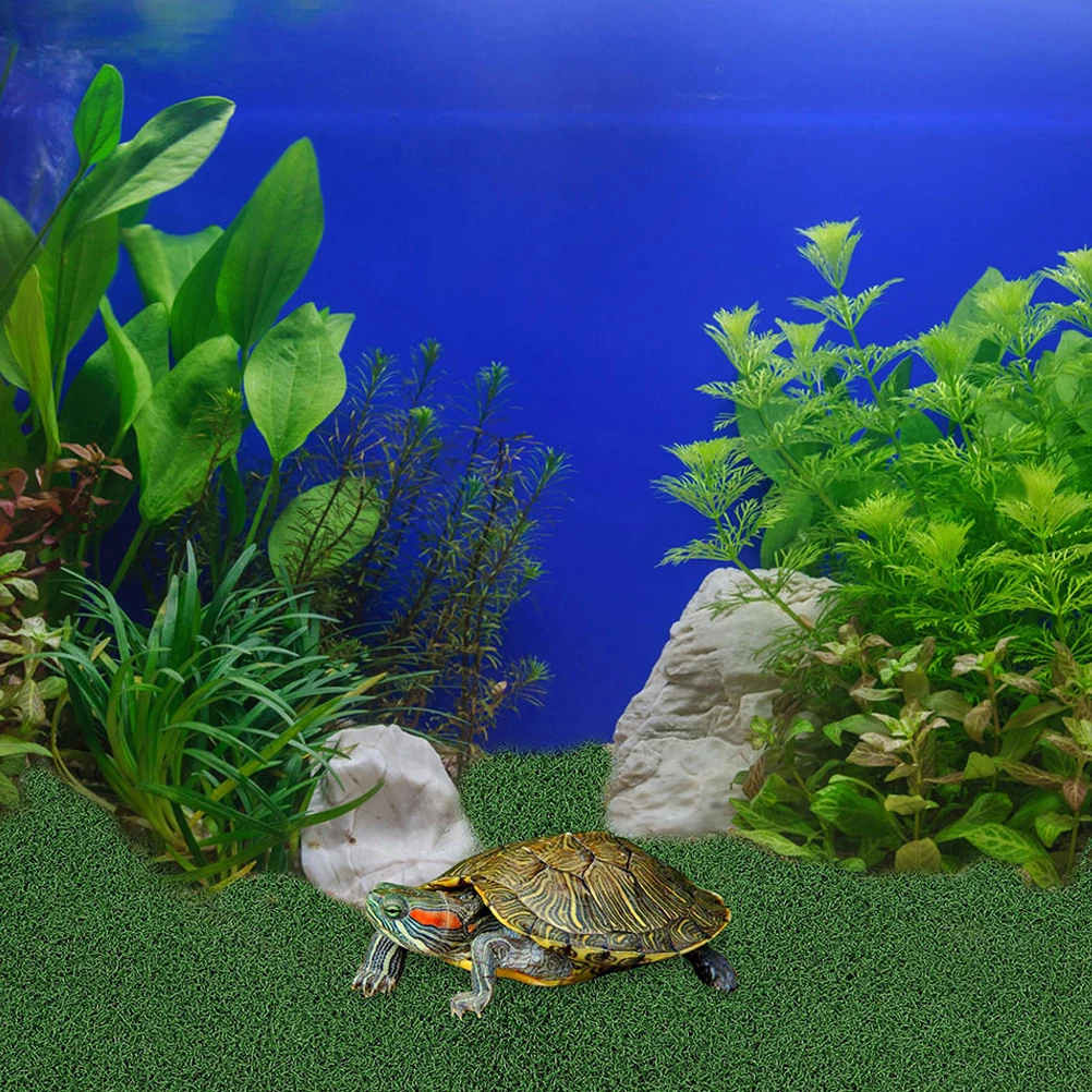 

Artificial Grass Rug Turtle Basking Area Floating Platform Soft Surface for Aquatic Pets Uv Exposure Fake Grass for Dog