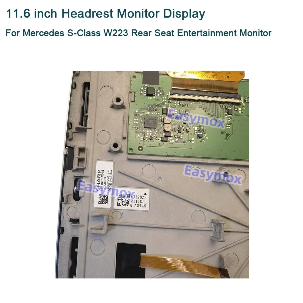 LS116T5LX01B 11.6inch LCD Display for Mercedes Benz S-Class W223 Headrest  Entertainment Screen