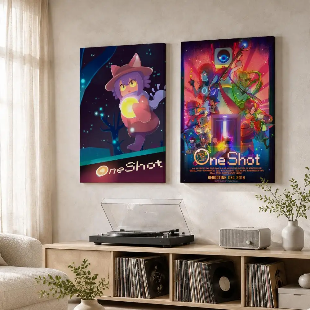 Japanese Anime O-Oneshot Niko Framed Wall Painting Wood Framed Wall Art Print For Bedroom Living Room Hallway Office Home Decor
