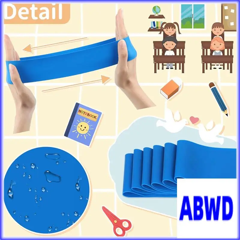 WD-12 قطعة شريط مرن للأطفال مع أقدام متململة للكراسي أدوات ADHD جلوس مرن للفصول الدراسية الابتدائية (أسود)