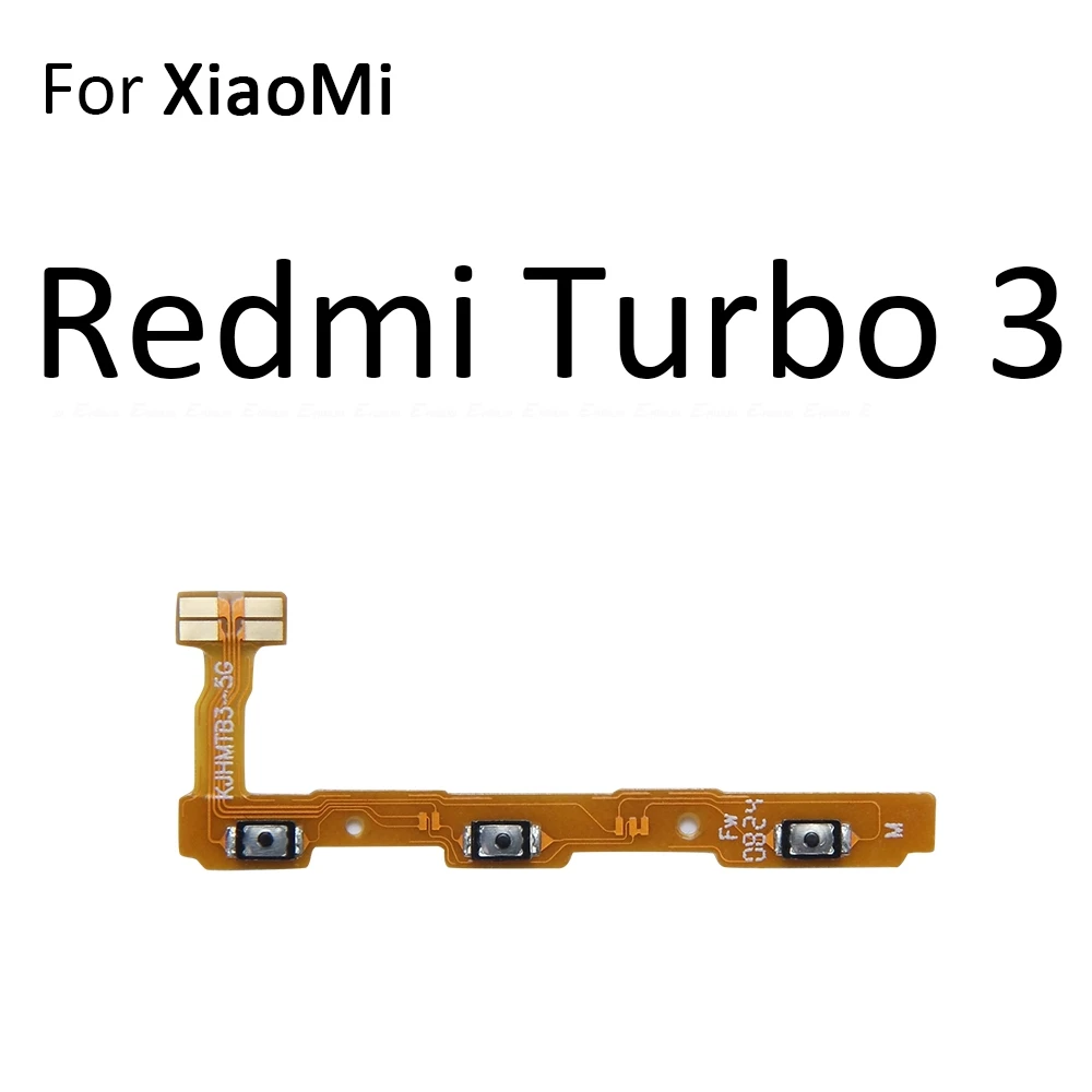 Power On Off Button Volume Switch Key Control Flex Cable Ribbon For Xiaomi Redmi Turbo 3 Note 12 12R 13 13R Pro Plus 4G 5G