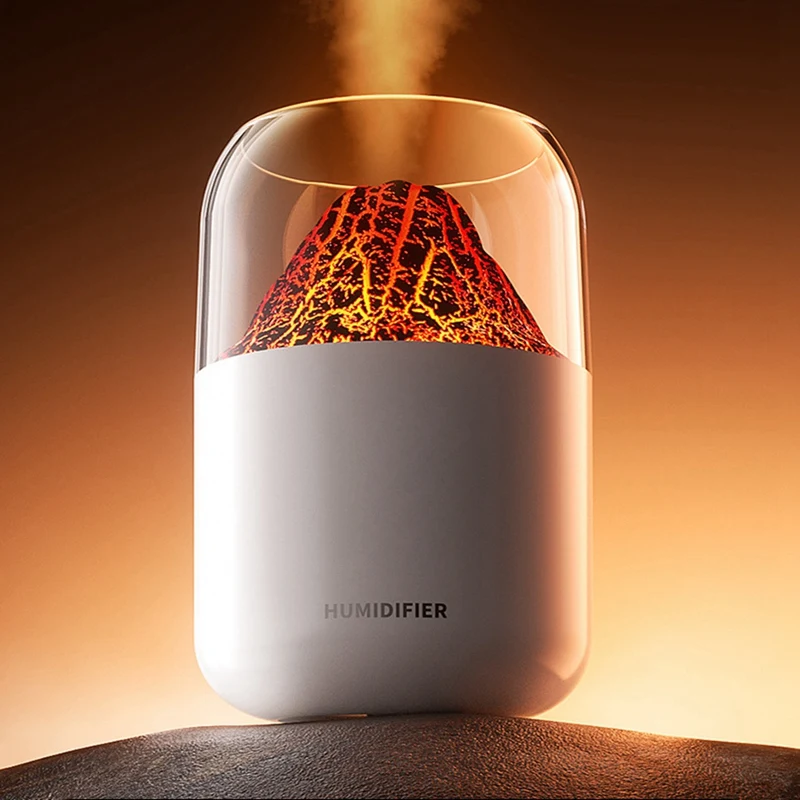 Luftbe feuchter kühle Flammen lampe Mini Silent Desktop Umgebungs lampe Luftbe feuchter Aroma therapie Maschine