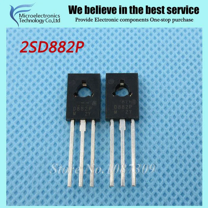 10pcs 2SD882P D882P D882 TO-126  amplifier for 3A 40V PNP new original