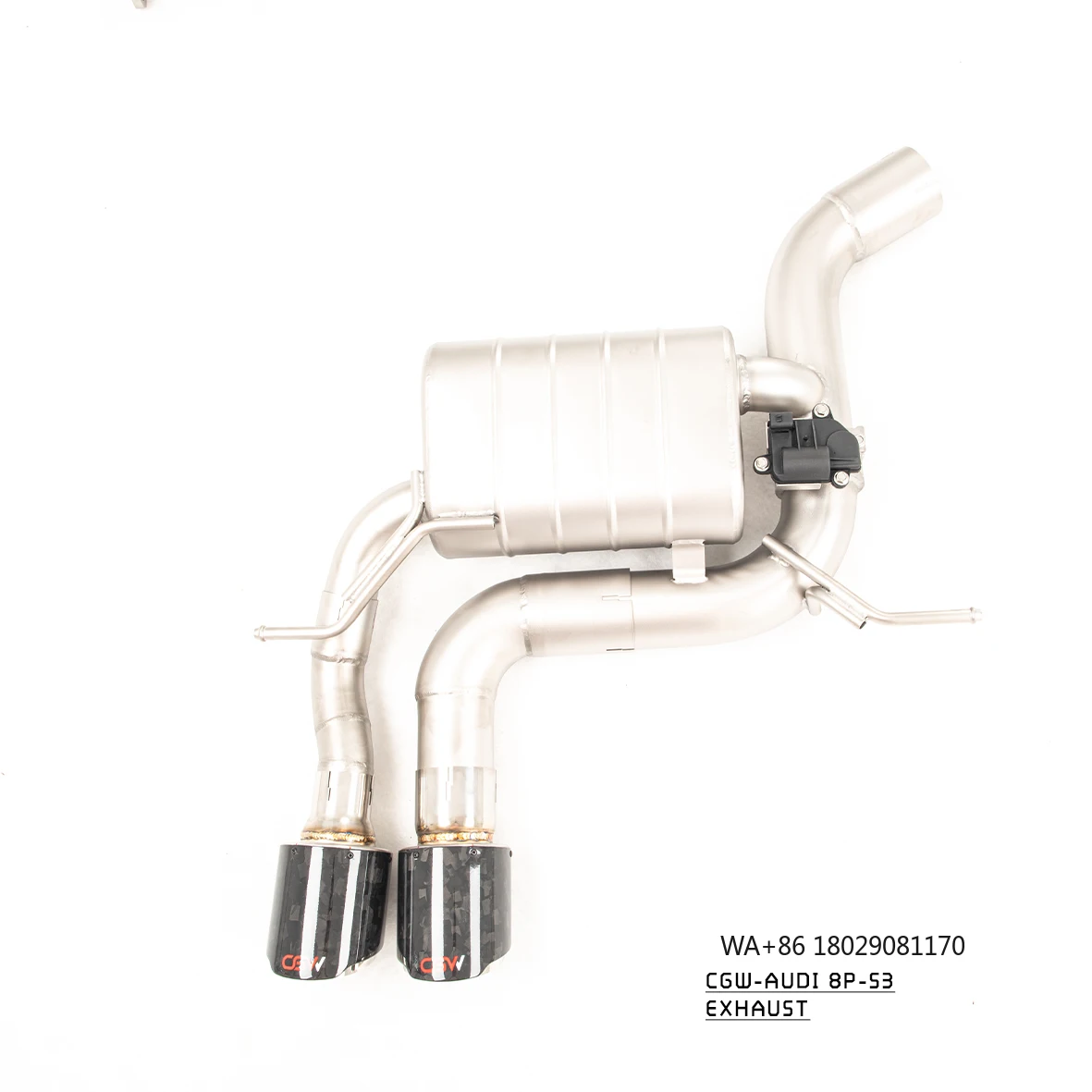 Active Sound 304 Stainless Steel Racing Muffler Exhaust Pipes Catback System  S3 8P 2.0T 2006-2012 Electric Valves