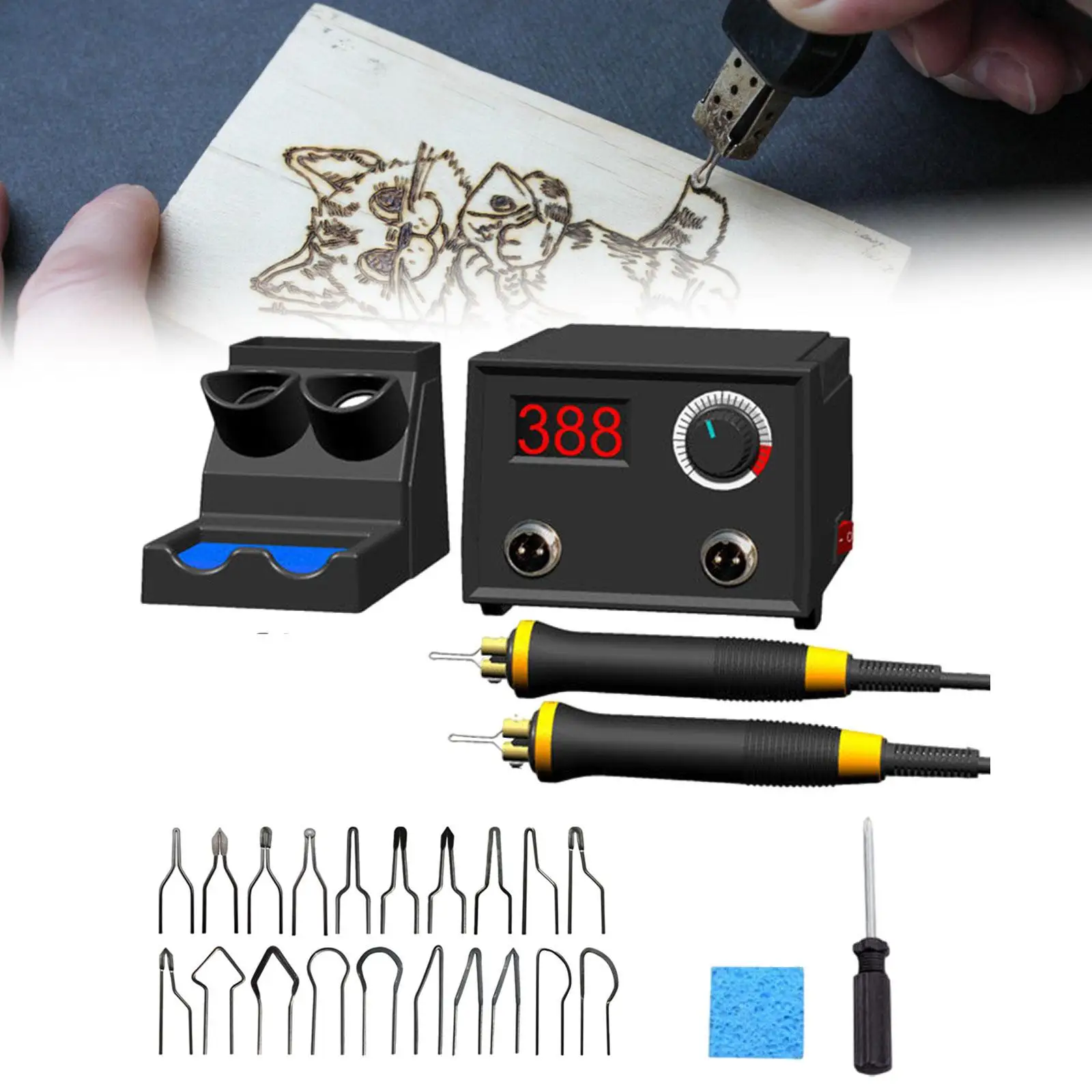 

Wood Burning Kit Pyrography Pen Replacement Versatile Wood Burner Tool Pyrography Machine for Welding Hot Stamping Wood Carving