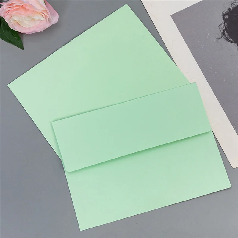 Populaire 80 stuks uitnodigingsenveloppen afdrukbare enveloppen voor 5,3 x 7,3 inch kaarten in zwembad, voor uitnodigingen, met schil en pers zee