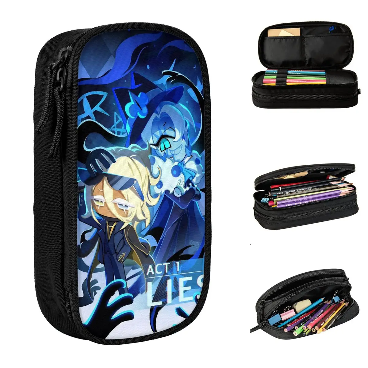 Shadow Milk Cookie Run Kingdom Pure Vanilla Pencil Cases CRK Cartoon Game Pen Bag for Student Big Capacity School Pencilcases