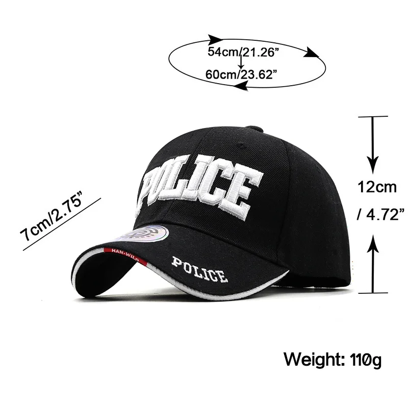 New POLICE Mens Tactical Cap SWAT Baseball Cap Men Gorras Para Hombre Women Snapback Bone Masculino Army Cap Letter