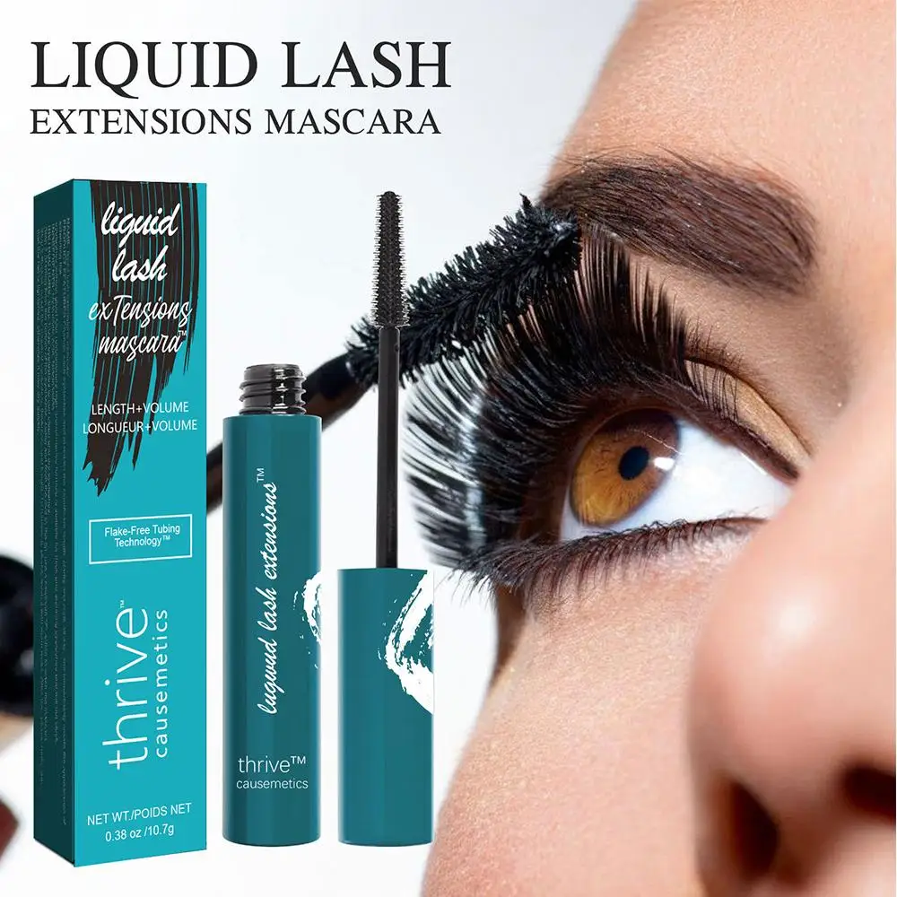 Thrive Mascara Curling Lengthen Eyelashes Extra Volume Waterproof Black Natural Lashes Eye Makeup Liquid Lash Extensions Mascara