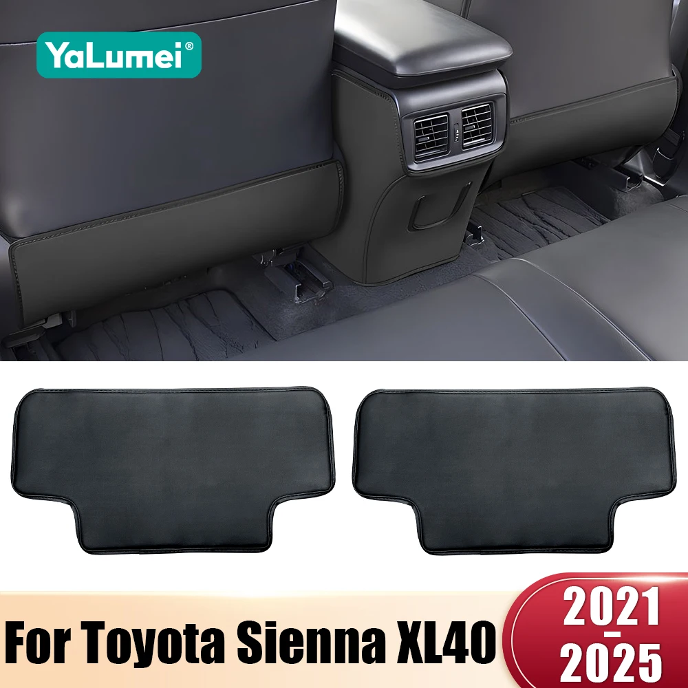 2 Stück Autositz-Rückenschutz Anti-Kick-Matten Polster für Toyota Sienna XL40 2021 2022 2023 2024 2025 Hybrid Schutz-Zubehör