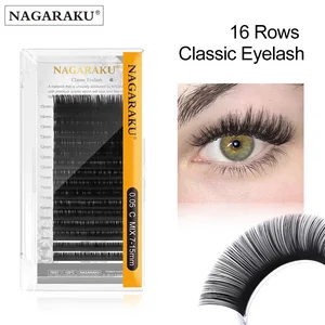 Nagaraku 7〜25mm bcdl lc ld nプレミアム天然合成ミンククラシックまつげ個々のまつげエクステンションメイクアップツール 12ベストセール25 mmミンクまつげ-4
