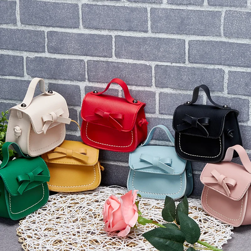 

Cute Leather Girl Messenger Bags Sweet Cool Style Matching Shoulder Bag Solid Bowknot Crossbody Coin Purses For Gift сумка ita