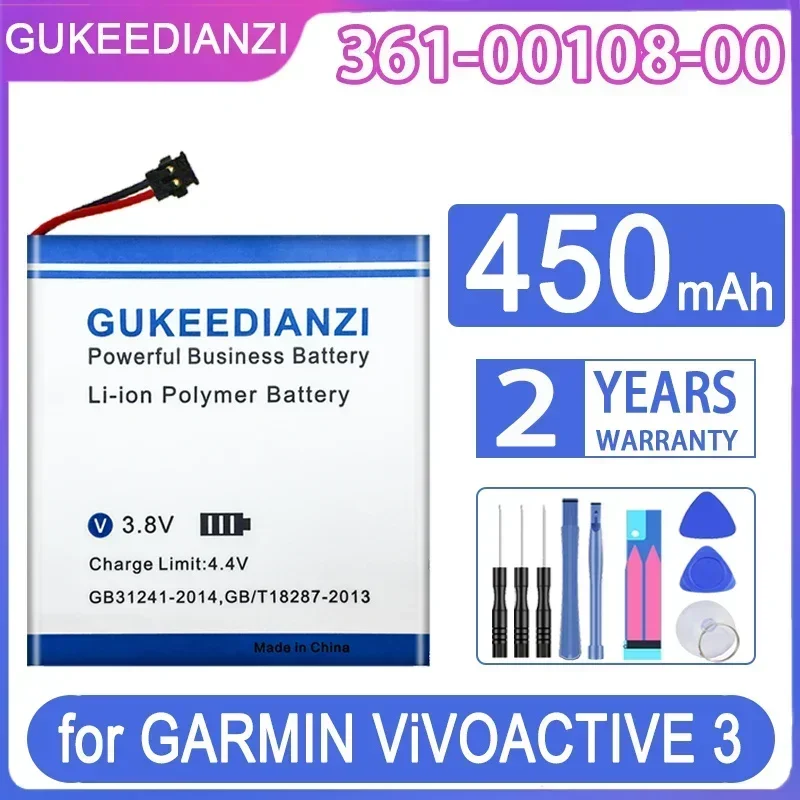 355/650mAh battery For GARMIN Fenix 5/5s/5s Plus/5X/ViVOACTIVE3 GPS watch 361-00096-00 361-00097-00 361-00098-00 361-00108-00