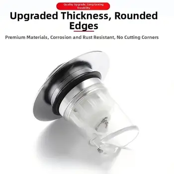Spring Push‑Type Sink Drain Plug, Universal Basin Sewer Replacement Stopper Core,…