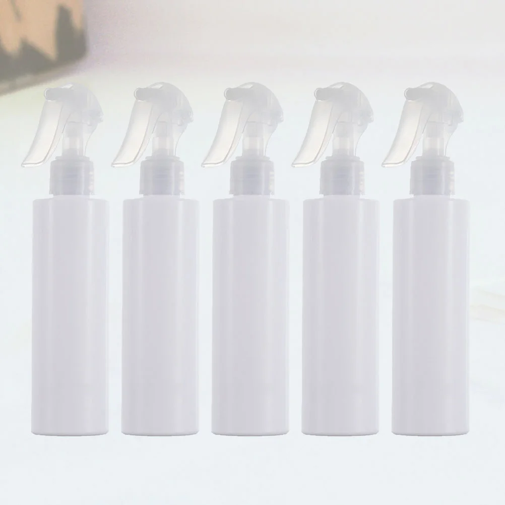 

5Pcs 100ml PET Transparent Spray Bottle Portable Travel Bottle Fine Spray Empty Bottle for Perfume Cosmetics(White)