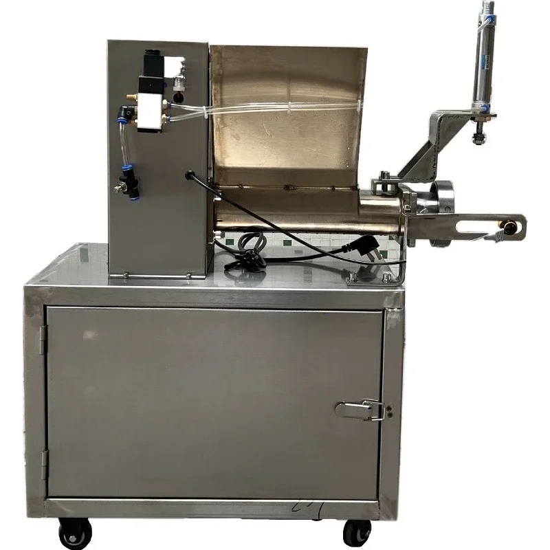 Pneumatic flat glutinous rice chicken raw rice ball machine, production line flattening machine c