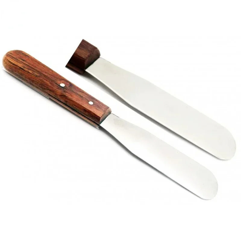 Cuchillo mezclador de yeso de acero inoxidable avanzado, mango de madera, agarre seguro, Ideal para agitar yeso en materiales de impresión Dental