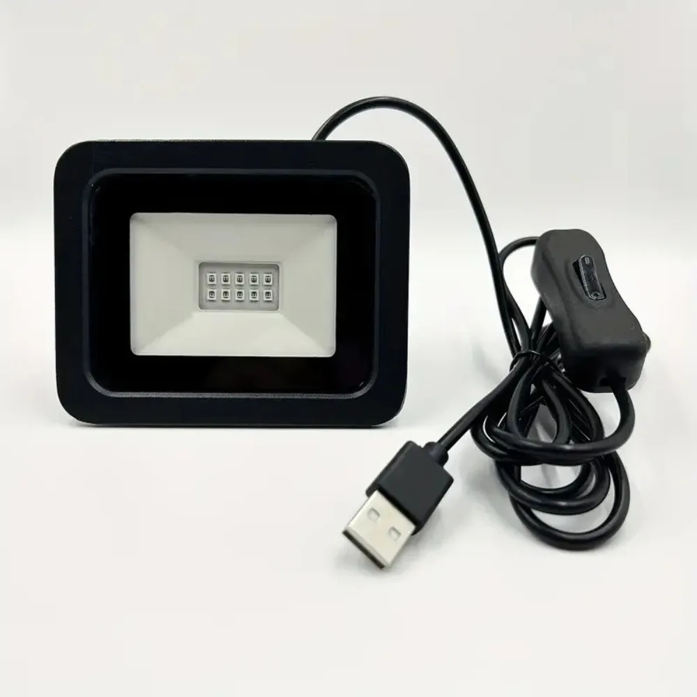 Anti Bacterial 5V USB UV LED Floodlight 10W High Power UVA Floodlight Handheld Waterproof UV Fluorescent Light Party Decoration