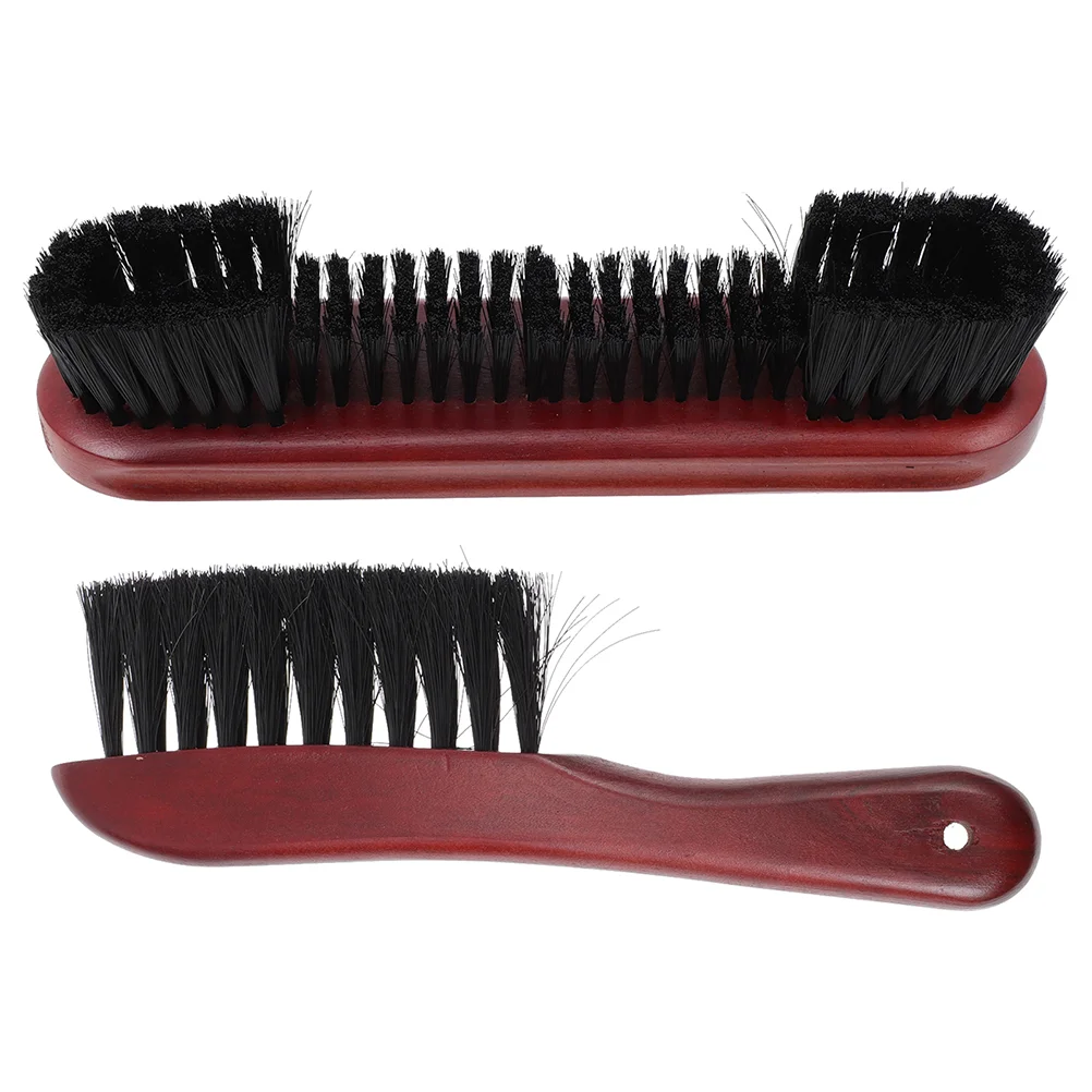 

2 Pcs Billiard Table Clean Brush Set High Grade Bristles Solid Wood Pool Table Cleaning Tools Essential Accessories for Pool