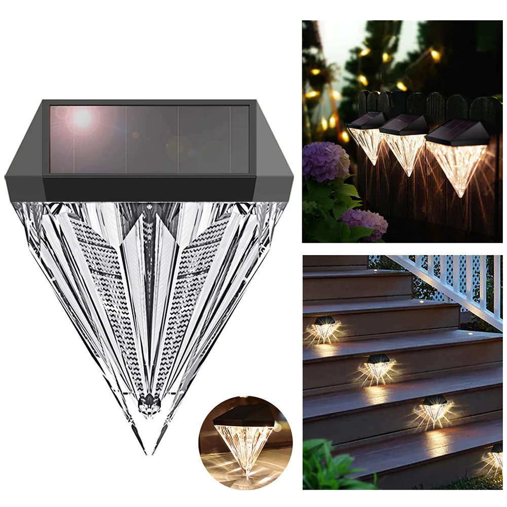 

2Pack Solar Fence Lamp Solar Wall Light Garden LED Lights Waterproof Outdoor Lighting Solar Lamp for Garden Step Patio Fence