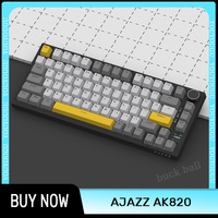 Ajazz Ak820 Mechanical Keyboard Wired/3-Mode Hot Swapsoft Gasket Structure Customized Rgb Backlit 75% Portable Gaming Keyboards