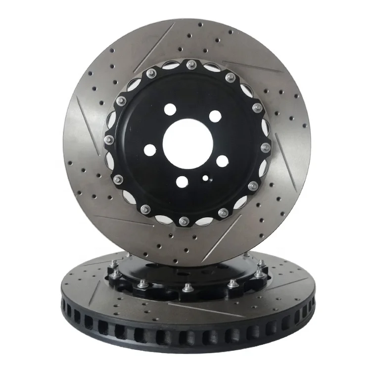 Front Drilled And Slotted Brake Disc Pad Calipers And Bracket For Audi 400/355mm Big Brake Kit