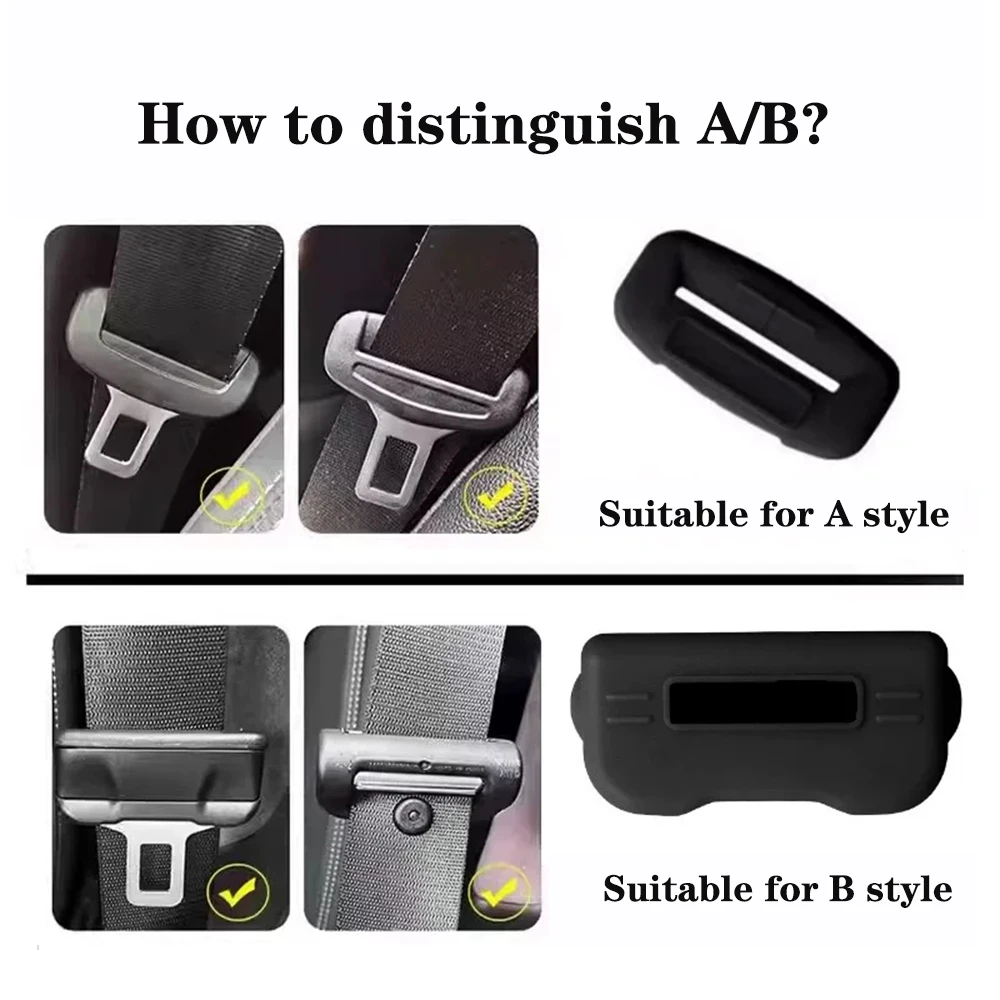 Car Silicone Safety Belt Buckle Covers Seat Belt Clip For Citroen C1 2006 2013 2015 2017 2019 2020 Car seat belt Accessories