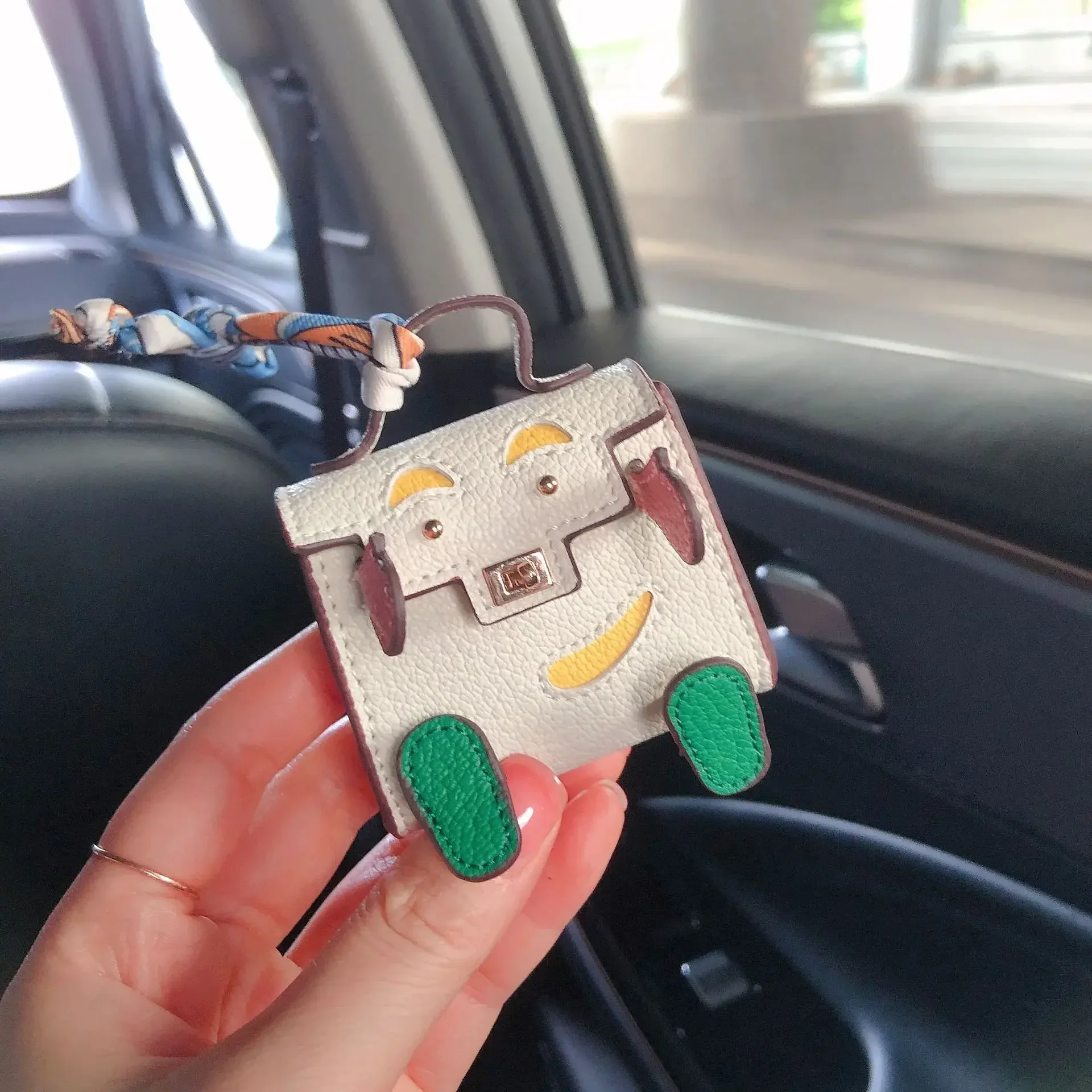 Mini bag microfiber leather bag pendant car hanging small monster bag female Japan and South Korea trend new