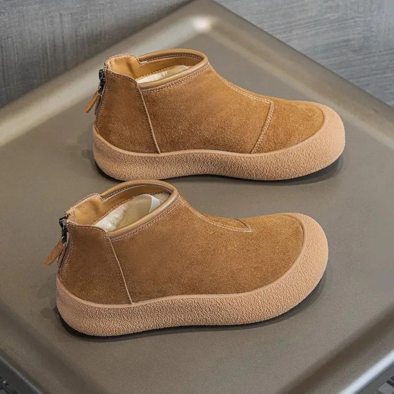 

High Quality Snow Boots Large Size 43 Women Shoes Winter Genuine Leather Women Casual Shoes Thickened Warm Ankle Boots for Women