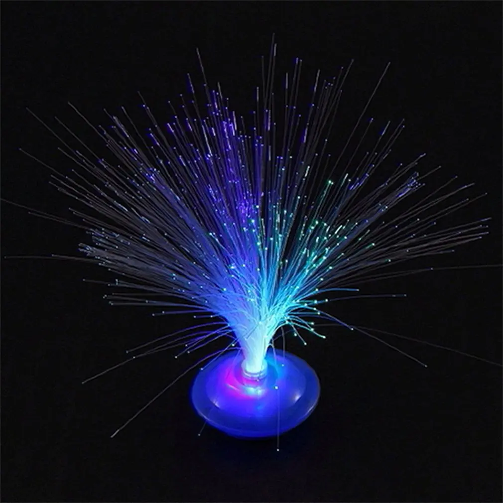 Chrismas Party Bar Decor Beautiful Romantic LED Lamp Color Changing LED Fiber Optic Nightlight Lamp Small Night Light