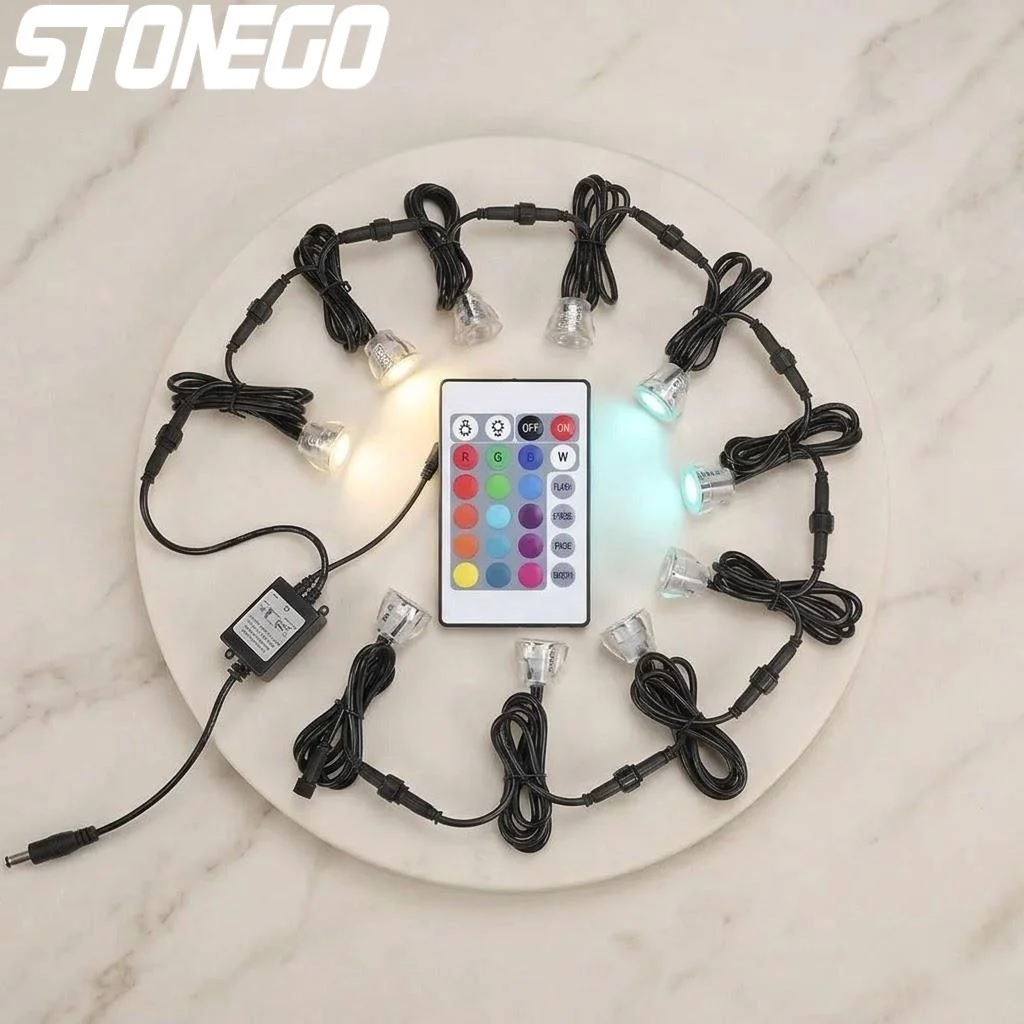 

Светодиодный встраиваемый светильник для террасы 6W 500лм SMD2835 RGBW, 16 цветов, водонепроницаемый IP65, диммируемый, для внутреннего использования, настенный светильник