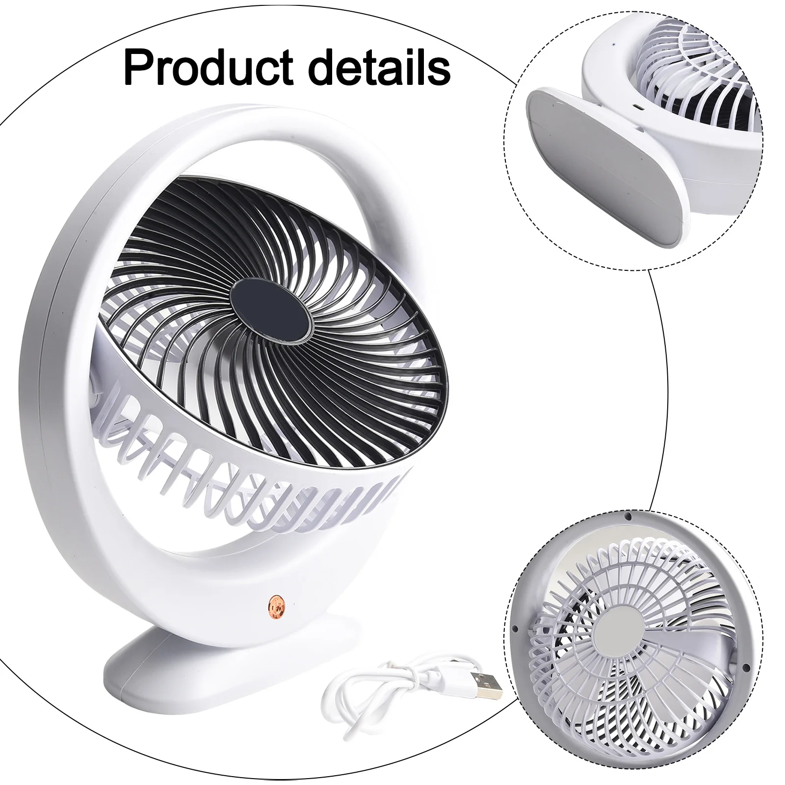 Compact and Lightweight USB Fan for Student Dorms Powerful Large Wind and Quiet Operation for Personal Cooling