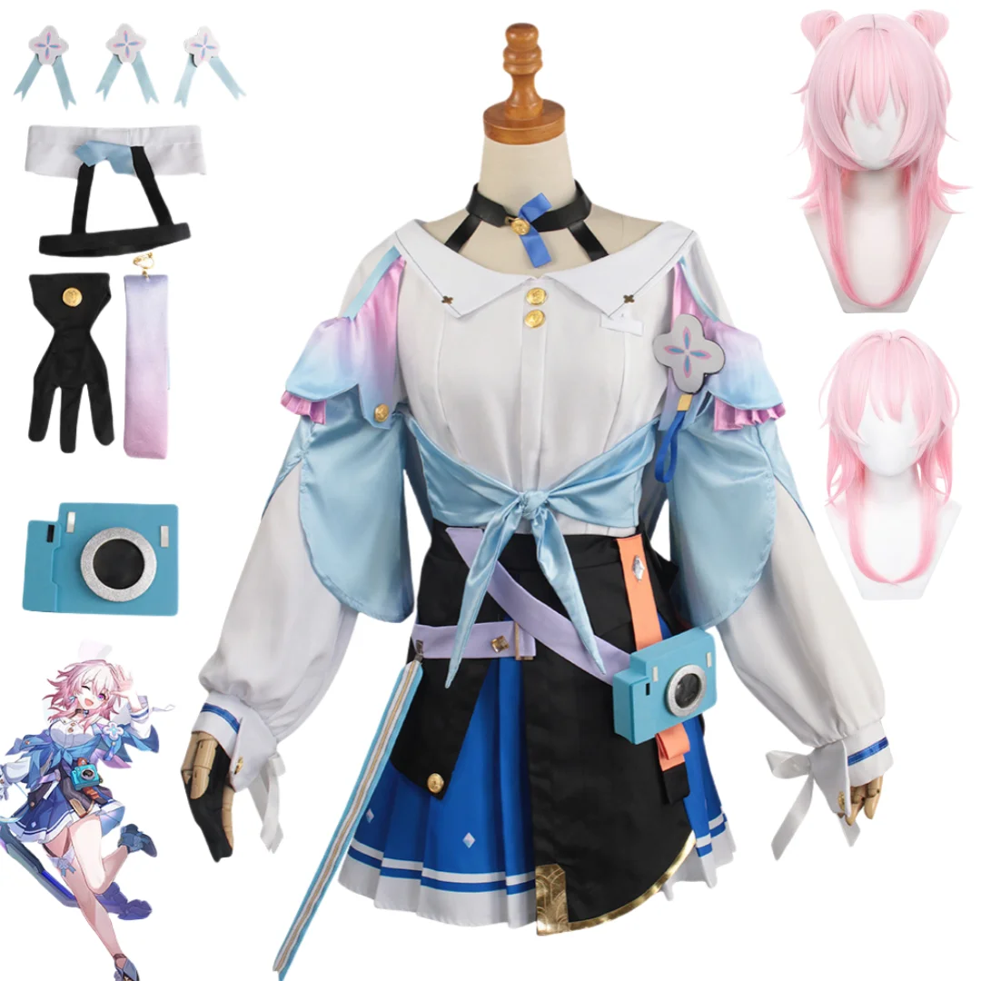 Honkai Star Rail March 7th Evernight Cosplay Costume Wig