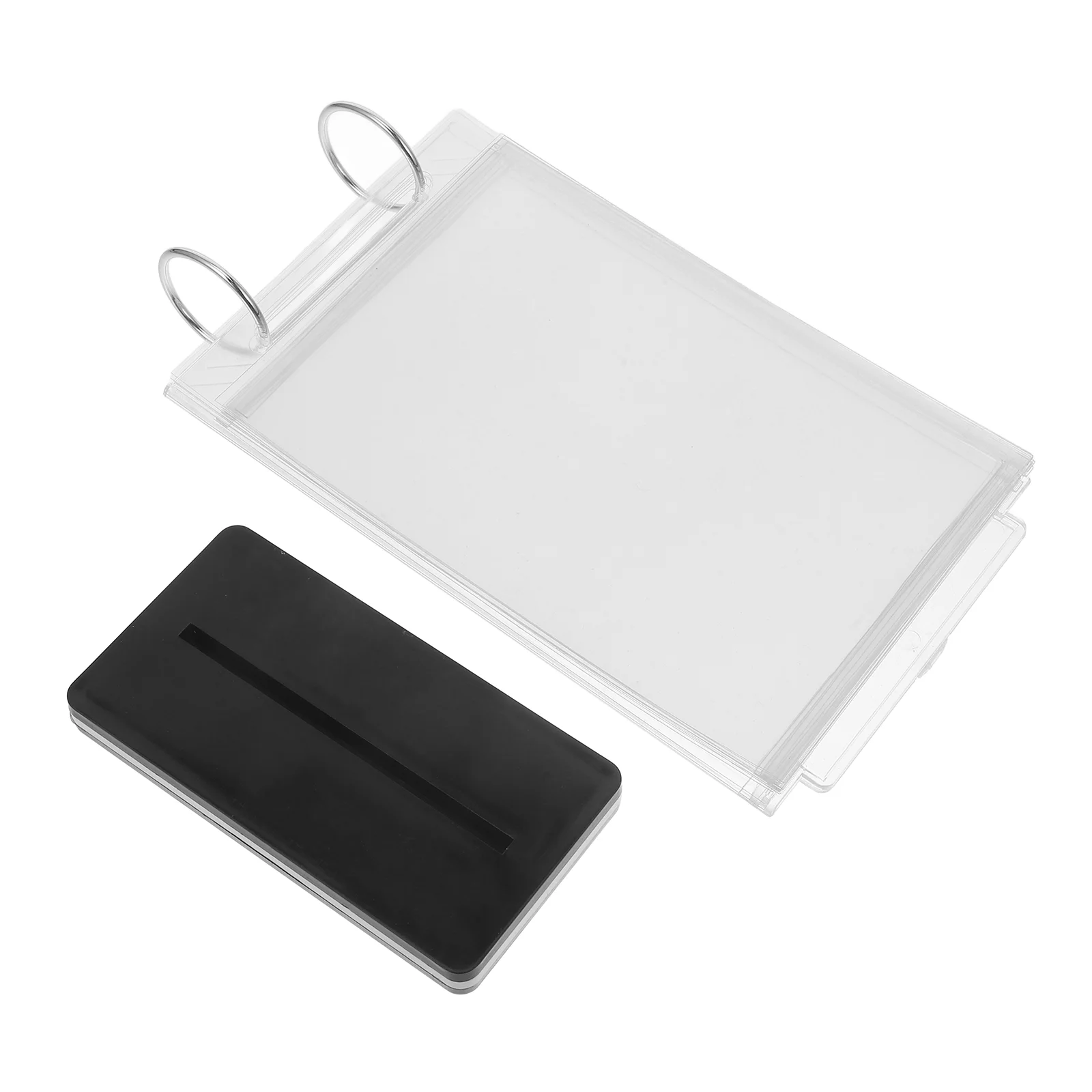 Menu Display Stand Sign Rack Holders Desktop Label with Base Iron Pvc Office Picture for Tables