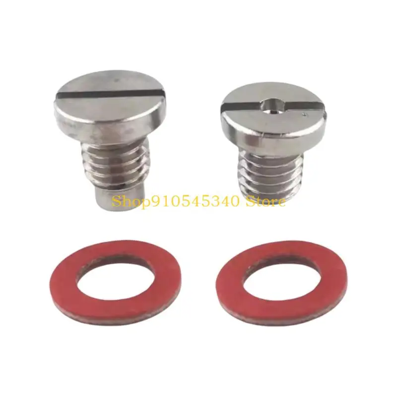 U2JA Marine Gear Oil Drain Screw, Magnetic Stainless Steel Screws with 90340-08002 Thread and 2 Sealing Washers
