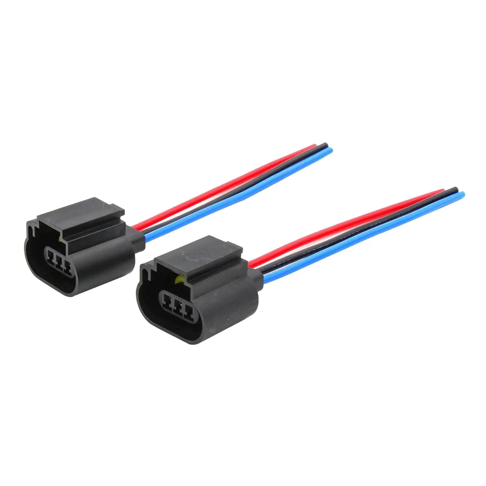 Adaptador fêmea do soquete, fio da fiação, plugue da trança, H13 9008, 2 Pcs