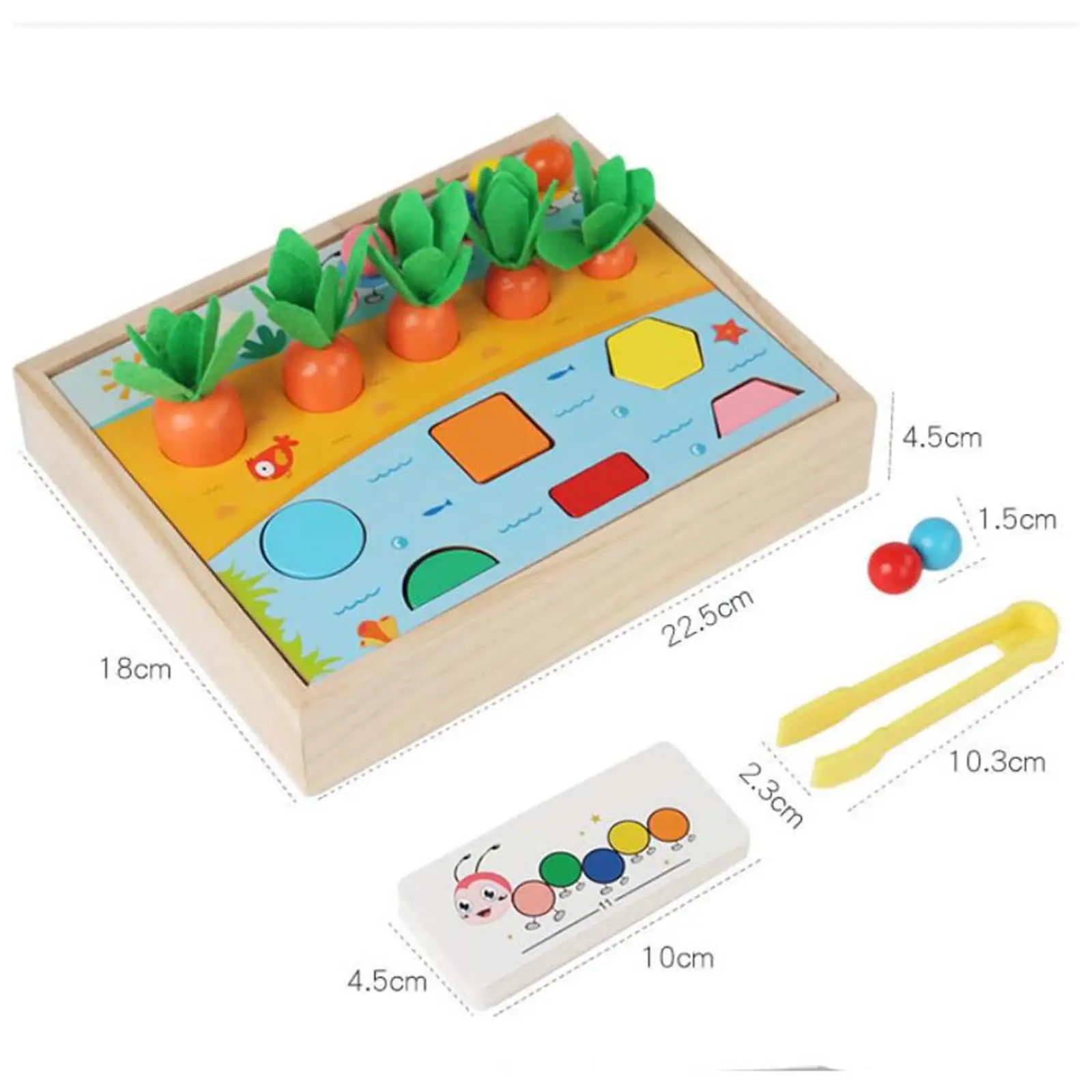 Jeu d'activité d'apprentissage précoce pour enfants, jouet Montessori, récolte de carottes, cadeaux de vacances, garçons, filles, enfants âgés de 2, 3, 4, 5 ans, 3 en 1