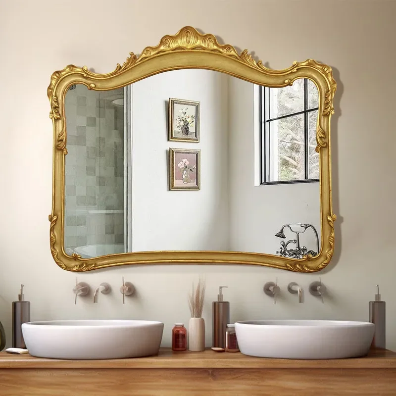 European bathroom toilet American retro wall-mounted washstand mirror