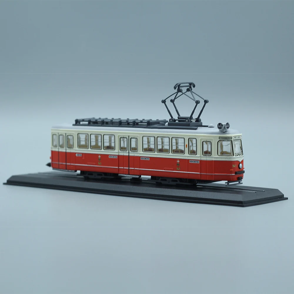 1:87 Scale Germany TW4 Herbrand/A EGG Tram Light Rail Train Simulation Model Collectible Boy Toy Gift Display Ornaments